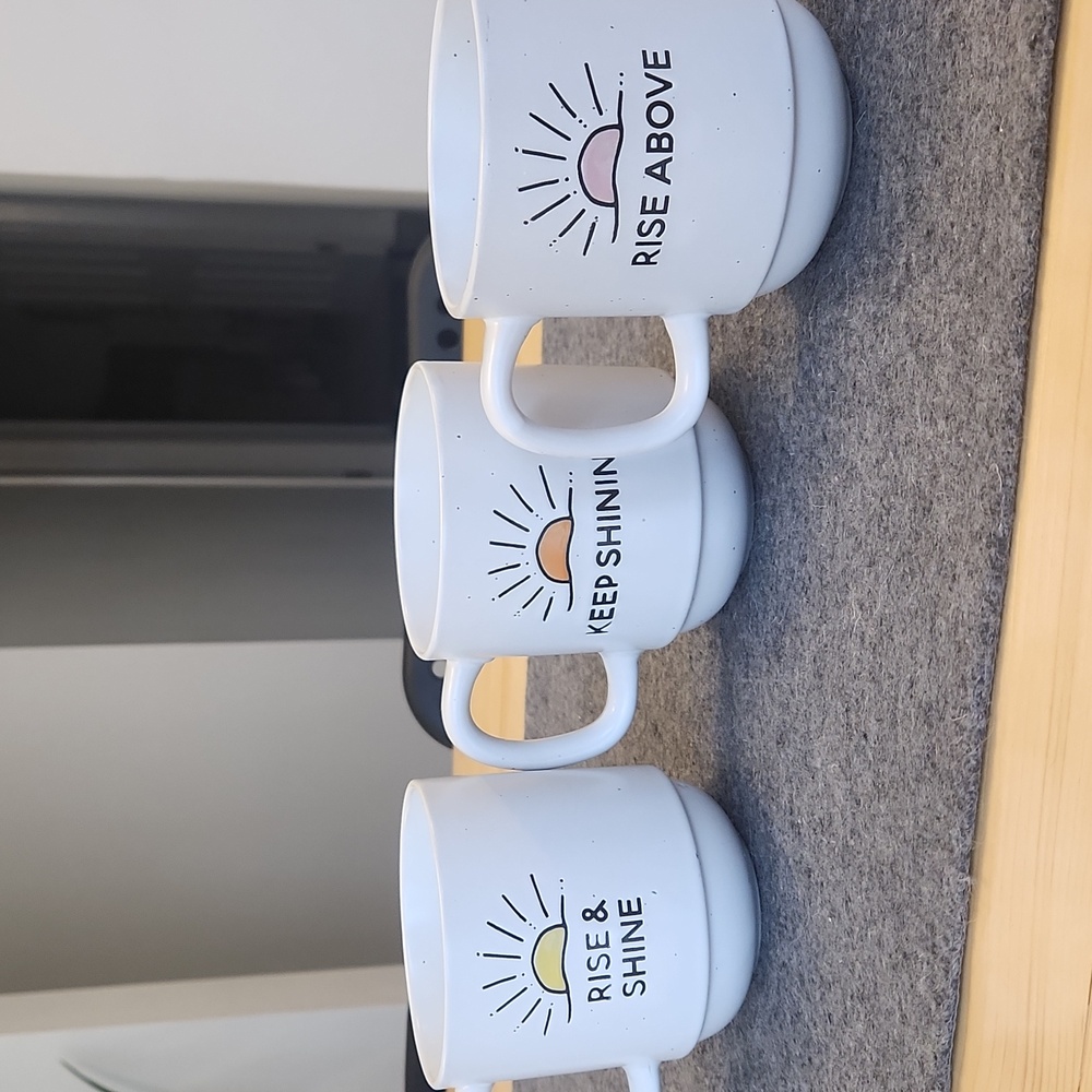 Set of 3 Sheffield Home Rise & Shine Ceramic Cups Mugs - Picture 14 of 17